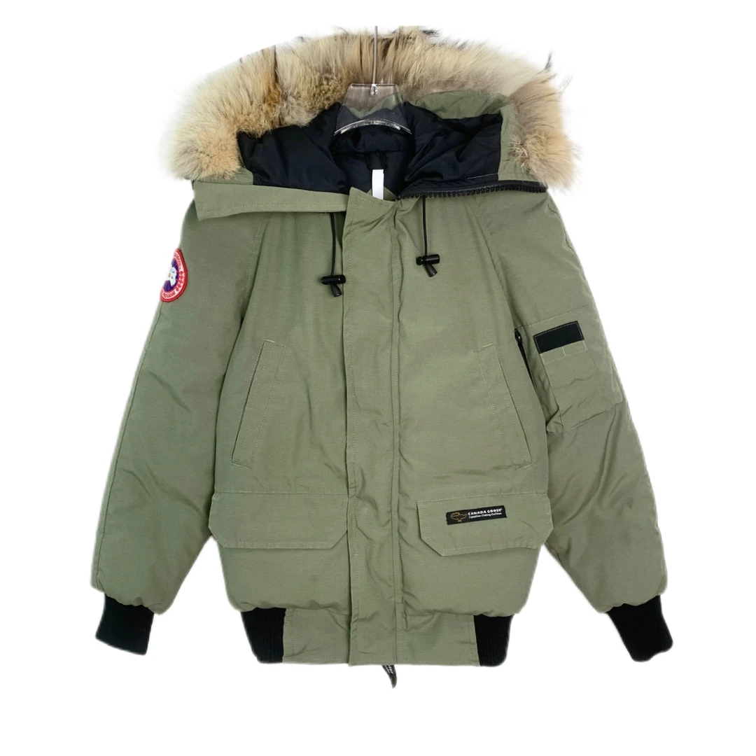 95新  008166 Canada Goose/加拿大鹅 红标毛领羽绒服外套  3XS码