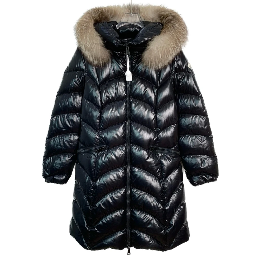 99新  005648 Moncler/蒙口 徽标贴饰毛领连帽羽绒服长袖外套 2码
