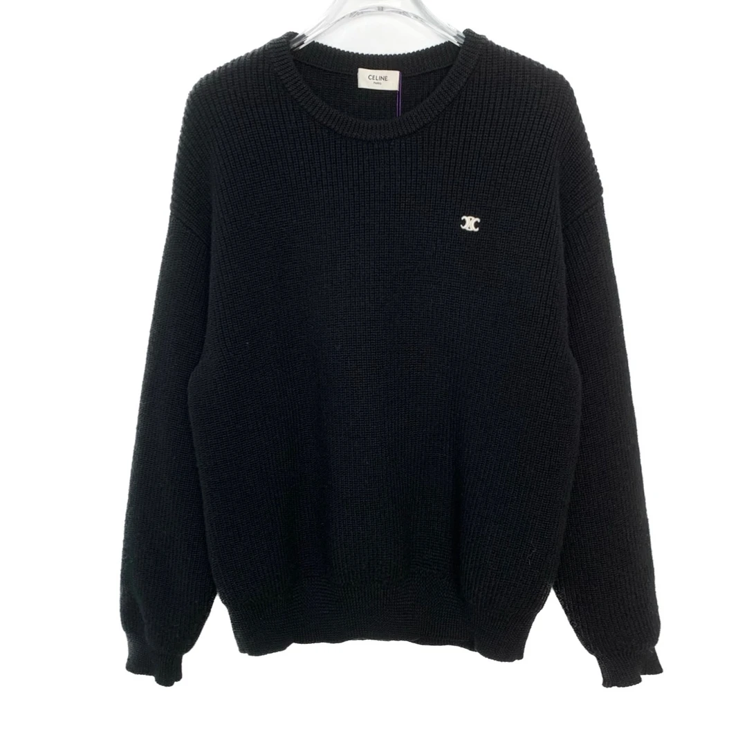 99新  007752 Celine/赛琳 刺绣圆领针织毛衣 M码