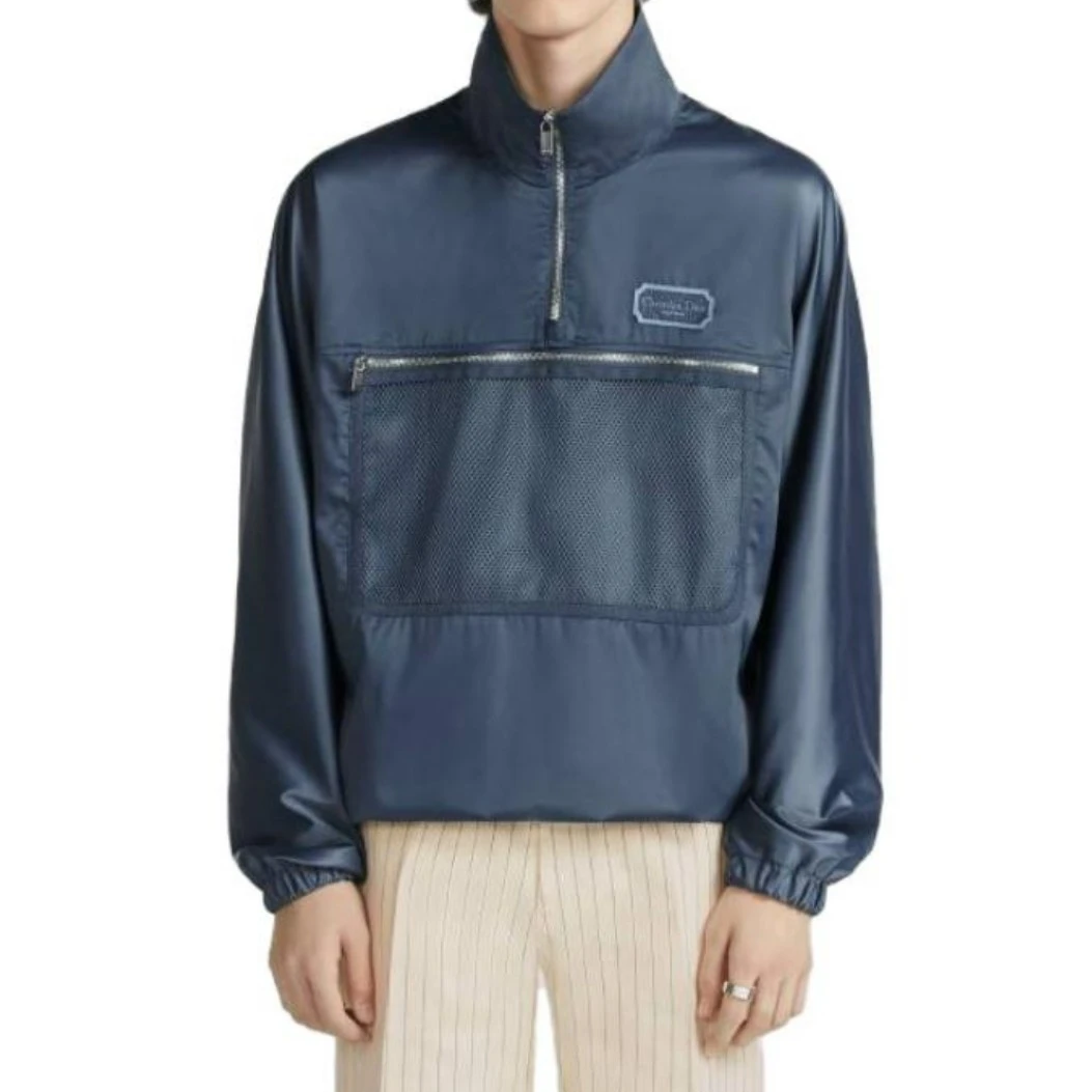 99新  006103 Dior/迪奥 字母刺绣立领半拉链夹克外套 44码