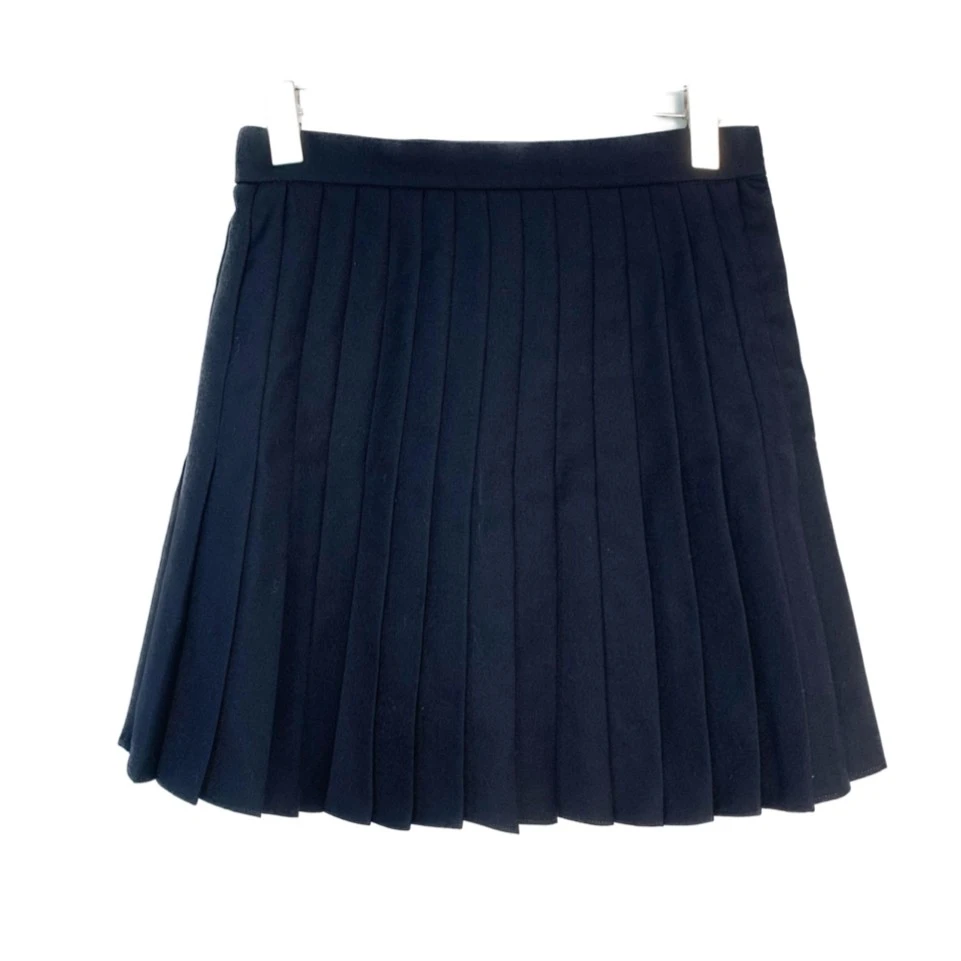 99新  005354 Thom Browne/tb 女士黑色百搭显瘦细褶百褶裙 42码