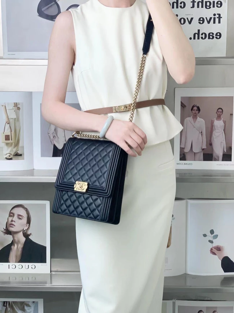 99新 Chanel/香奈儿 竖版leboy 黑金羊 /公价无/优品