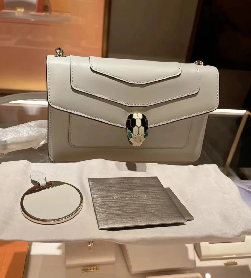 99新 BVLGARI/宝格丽 宝格丽蛇头新款小号白色/公价24300/优品