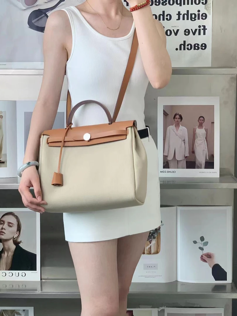 99新 Hermes/爱马仕 爱马仕herbag 31米色/优品
