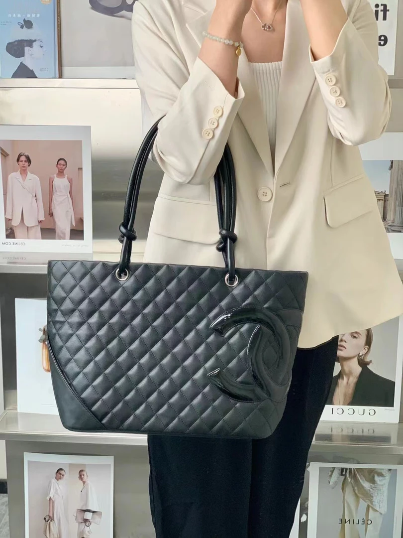 99新 Chanel/香奈儿 香奈儿康鹏tote黑色包/无公价/优品