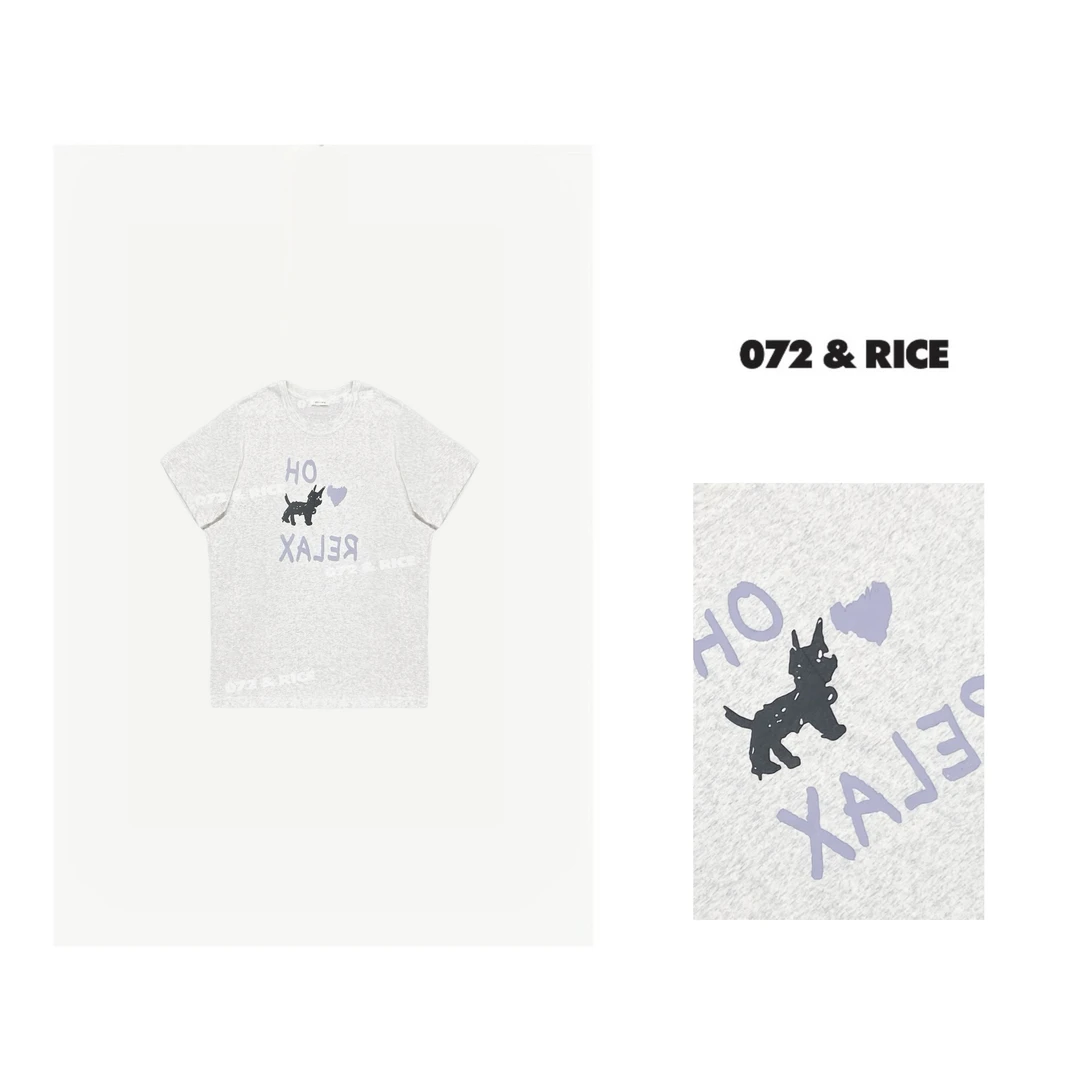 072 & RICE【超薄露娜】夏季休闲圆领短袖T恤 24NB143Z FF
