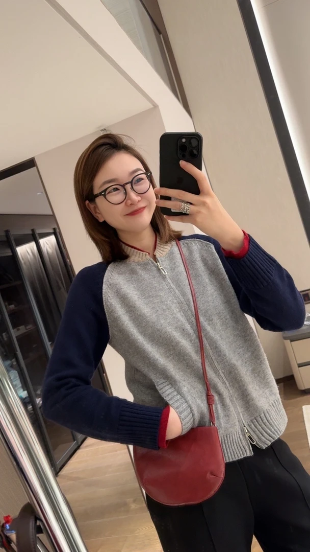 072 & RICE【爱丁堡】秋季休闲圆领拉链长袖针织外套 LE026-A*