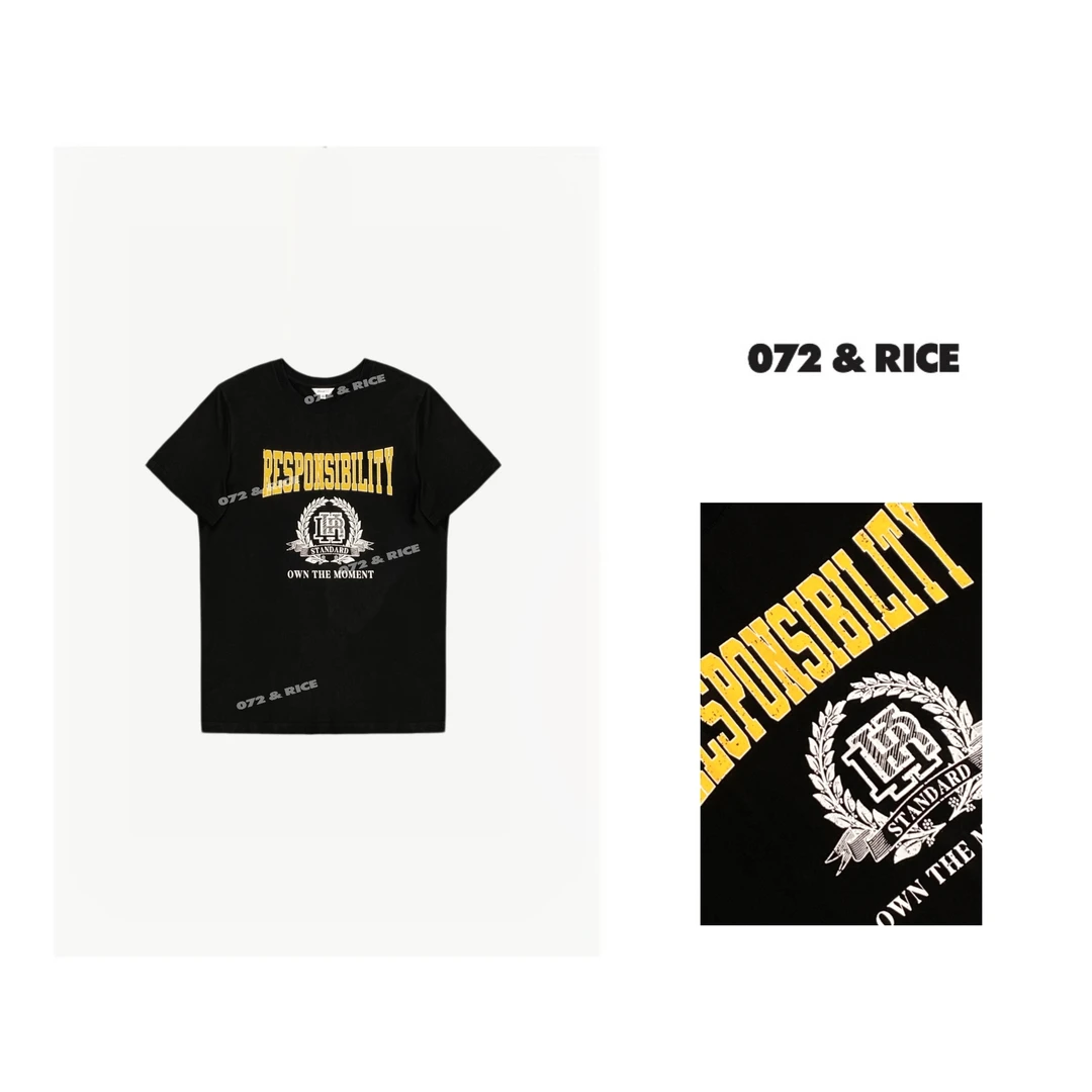 072 & RICE【超薄麦穗】100纯棉 夏季圆领短袖T恤 24NB124Z 1125FF