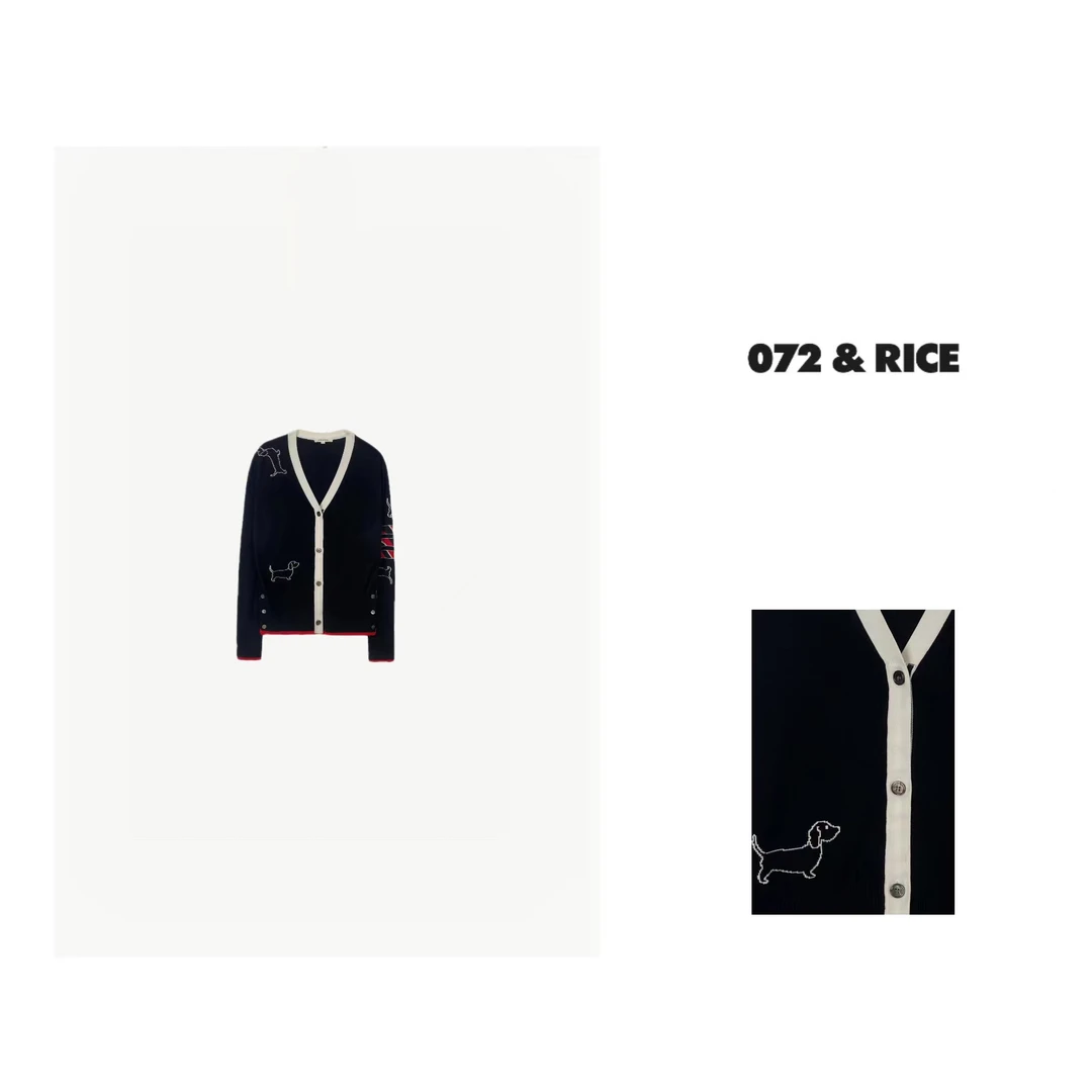 072 & RICE【乐园】秋季休闲V领长袖针织开衫 LE162 FF