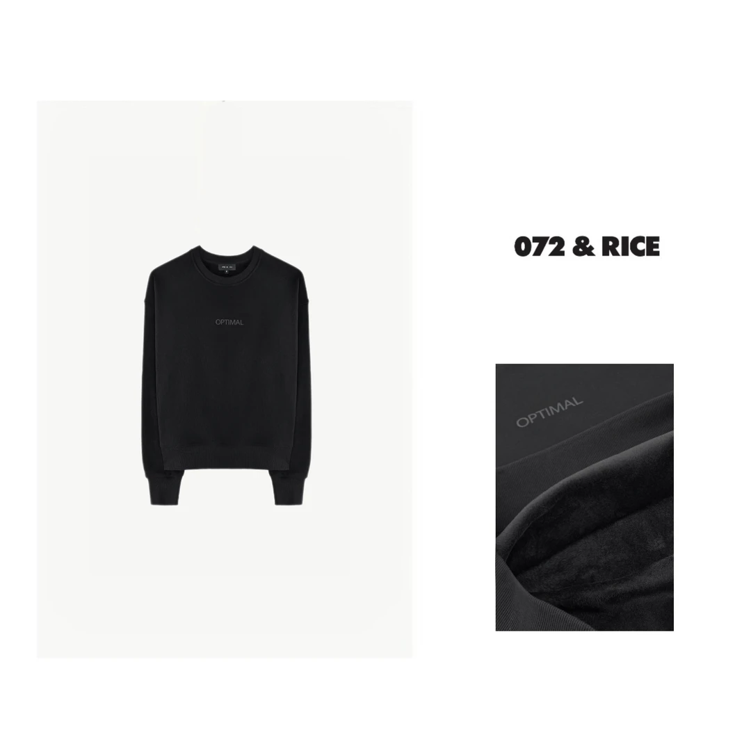 072 & RICE【棒棒】秋季休闲圆领长袖加厚卫衣 W0358RL 122FF