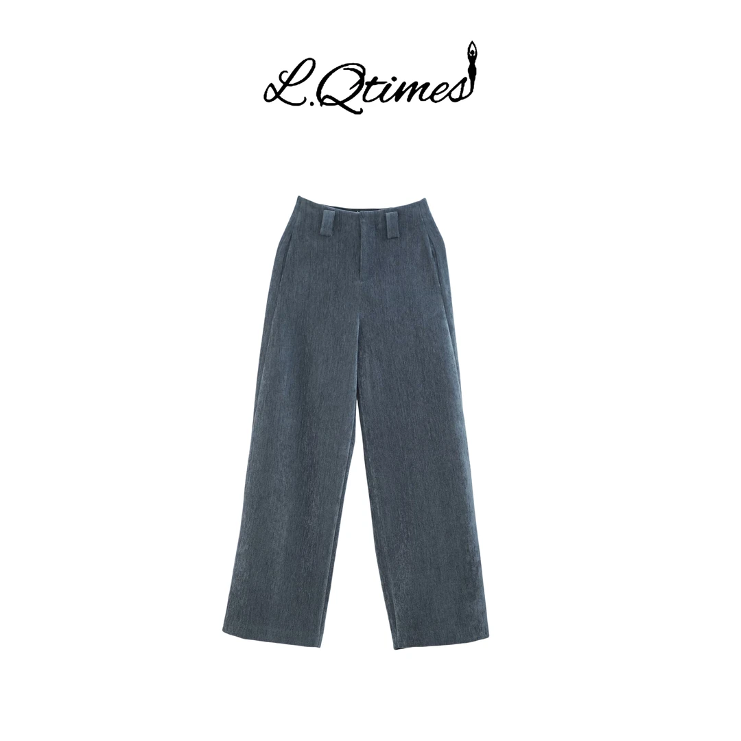 【追光-丝绒长裤】设计师时尚女装轻奢显瘦休闲长裤百搭收腰提臀裤