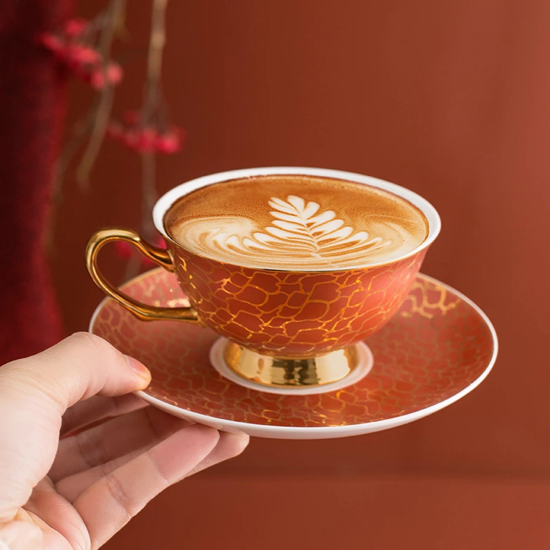 咖啡杯套装骨瓷高档精致杯碟情侣对杯下午茶具新婚妇女节生日礼物