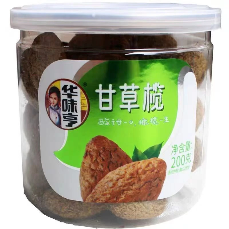 华味亨甘草榄200g罐装即食橄榄果干办公室休闲果脯蜜饯零食