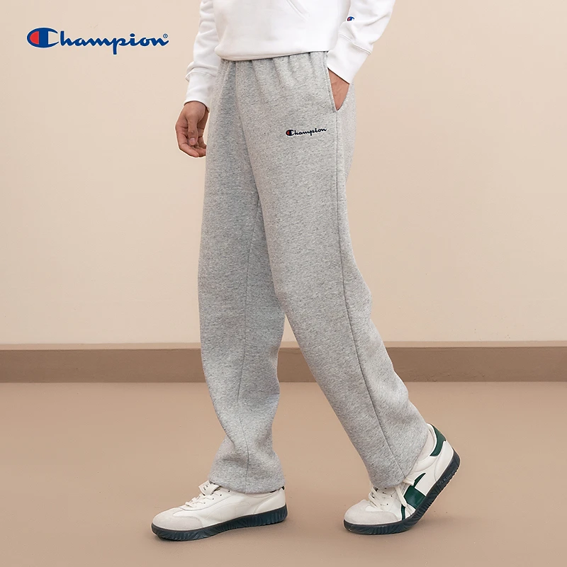 Champion【阔脚侧边刺绣LOGO】冠军休闲卫裤舒适直筒运动百搭卫裤