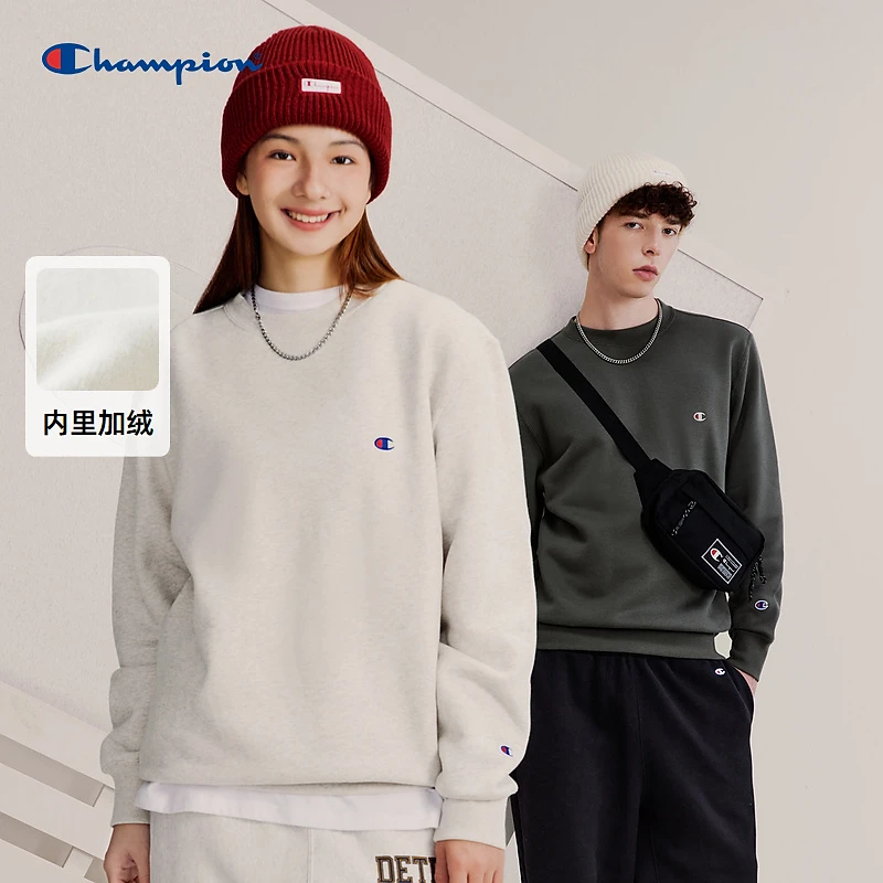 Champion圆领卫衣刺绣小Clogo长袖运动休闲舒适时尚百搭户外百搭
