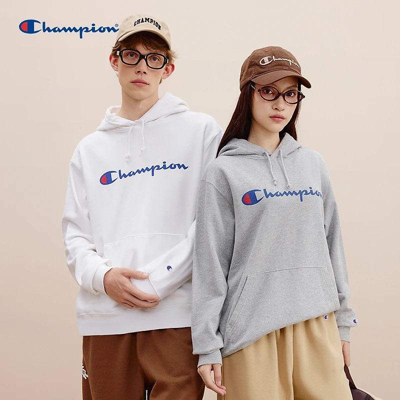 Champion冠军串标logo流光风情侣卫衣运动纯棉连帽宽松休闲经典