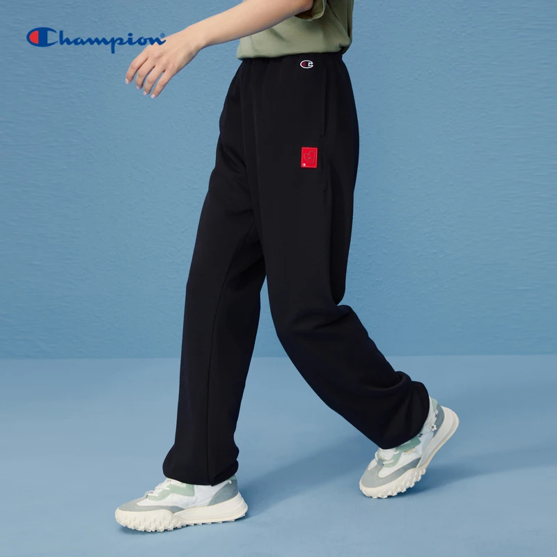 Champion冠军23年春季新款刺绣小c logo爱心贴标休闲长裤EW-XPT01