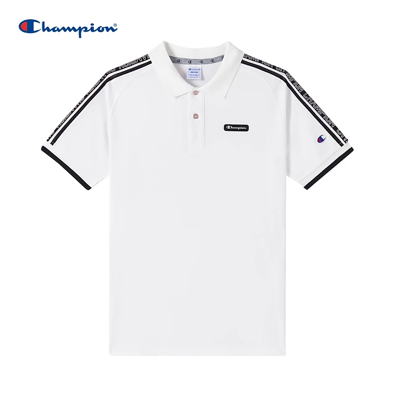champion情侣POLO衫刺绣logo翻领短袖运动风舒适休闲运动百搭户外