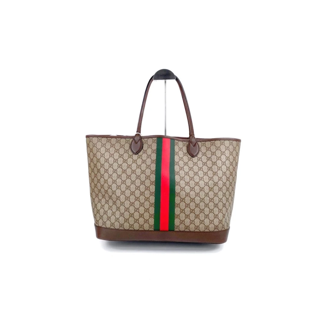 99新 GUCCI/古驰 老花牛皮Ophidia托特包手提包单肩包