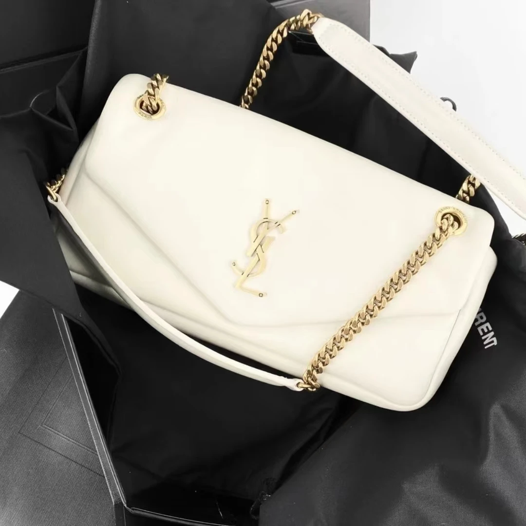 全新未使用 YSL/圣罗兰 23年新款羊皮金标CAL YPSO链条包 DB专属