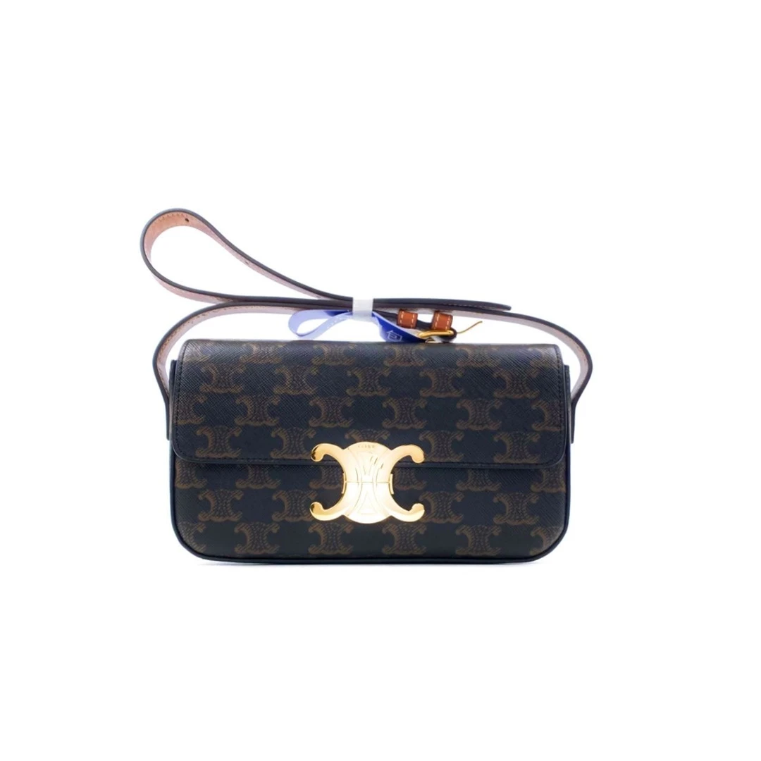 99新 Celine/思琳 凯旋门金扣手提单肩包