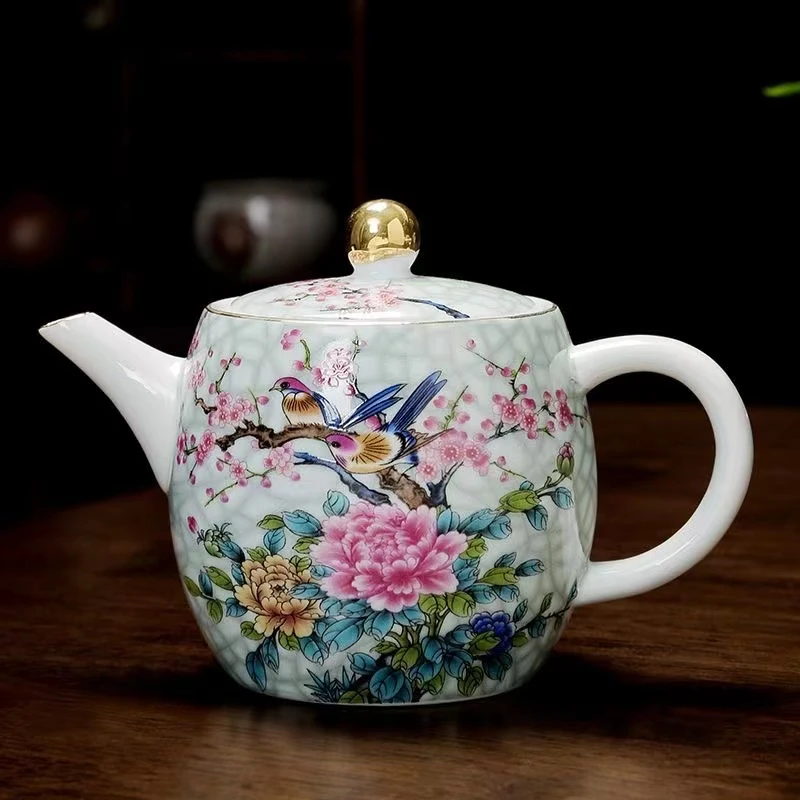 珐琅彩喜上眉梢 茶具茶壶