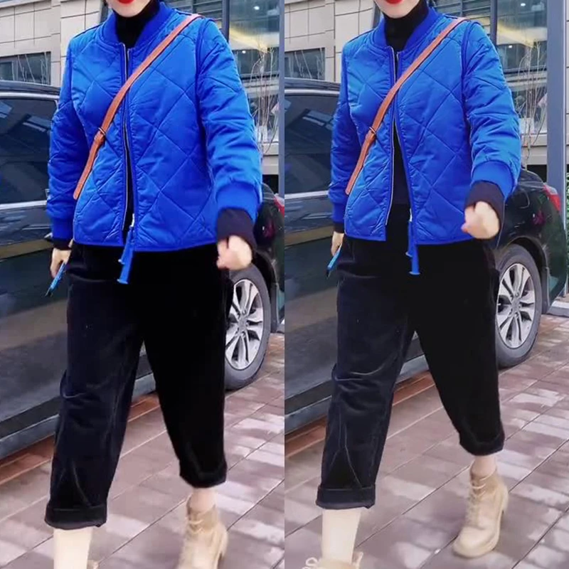 欧货2023韩版长袖棉服女秋冬季棉服棉服棉衣女款入冬漂亮衣服