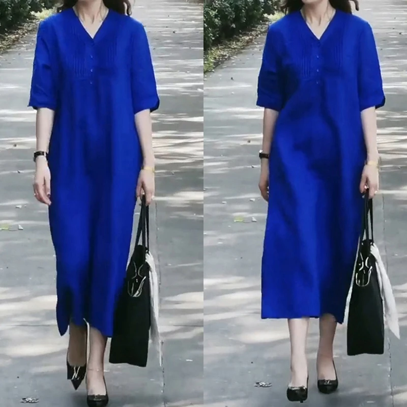 年夏季网红爆款女宽松裙子女款爆款妈妈裙网红小众炸街高级感女装