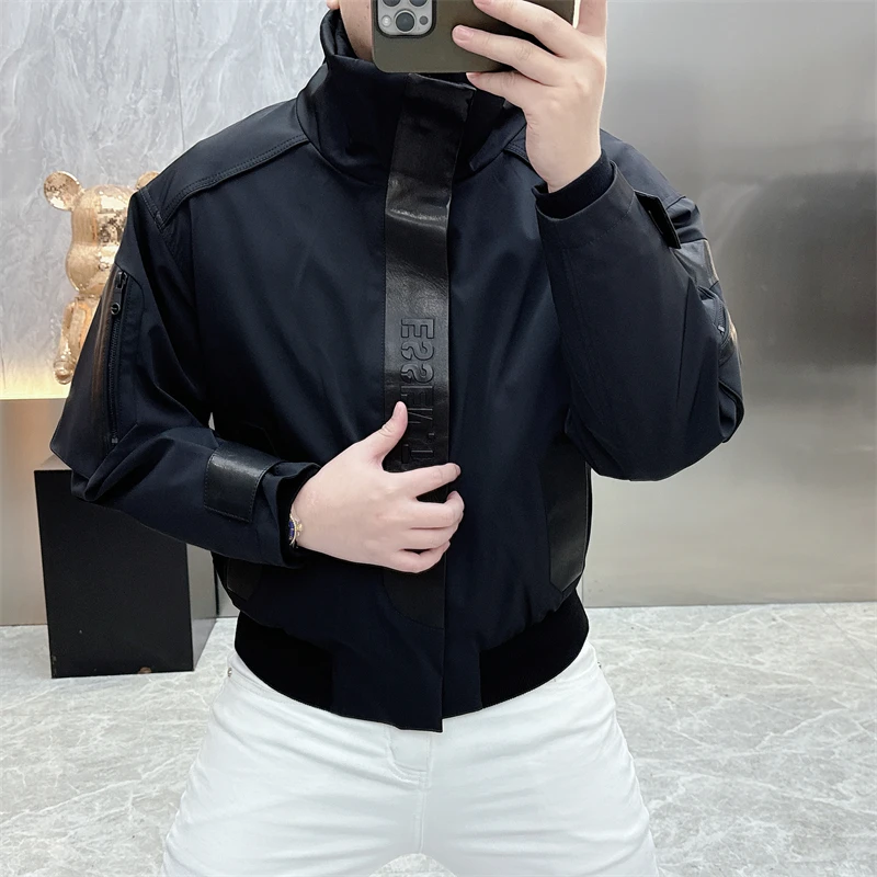 冰希高端.欧货轻奢男士立领羽绒服休闲保暖鹅绒外套2025冬季新款