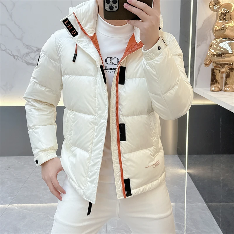 冰希轻奢.高端欧货男士连帽羽绒服高品质潮流保暖2024冬季新款