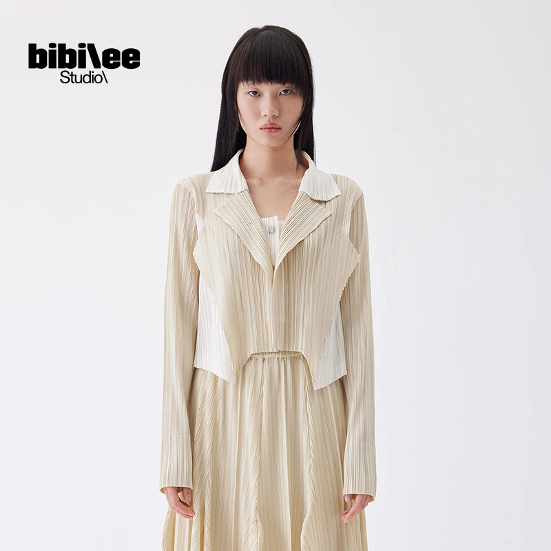 【BIBILEE STUDIO设计师品牌】24新款层次感撞色开襟上衣BBL290