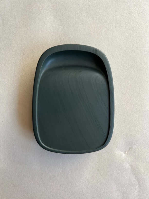 水泉老坑双足小素砚 规格：11.6/8.7/2cm