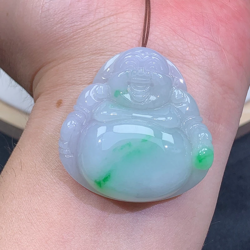 缅甸天然A货翡翠大佛公吊坠