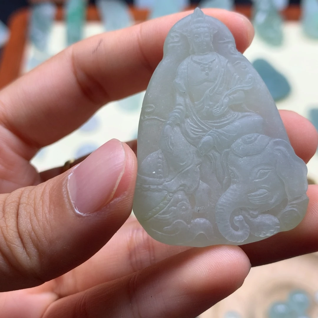 定制翡翠未镶嵌普贤