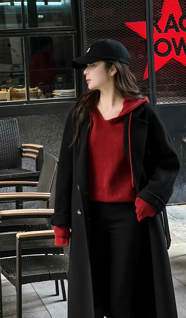 【木木琳专属】DONGNI-2023新款时尚休闲百搭连帽针织帽衫231685