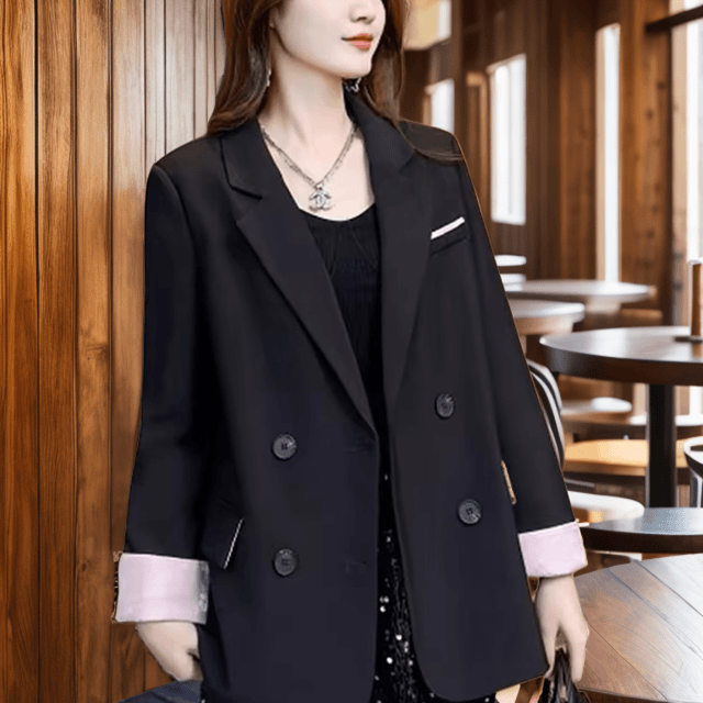 新中式西装外套女春秋2024新款职业装气质女神范时尚宽松短款西服
