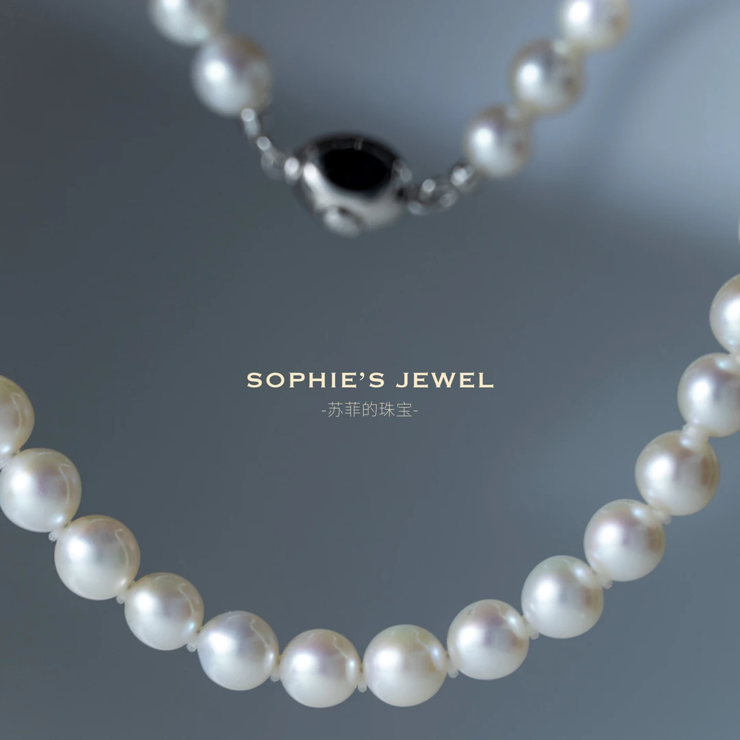 【白片天女】强光淡水珍珠经典天女扣项链6.3-7.3多样性发1