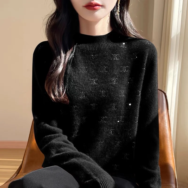 ZHANGLIXI 秋冬气质百搭保暖轻奢高级时尚女士羊绒衫 QHDMR-407