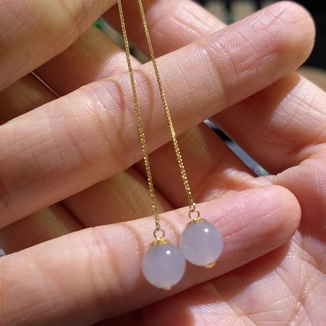【闪购商品】翡翠耳饰18K金镶嵌