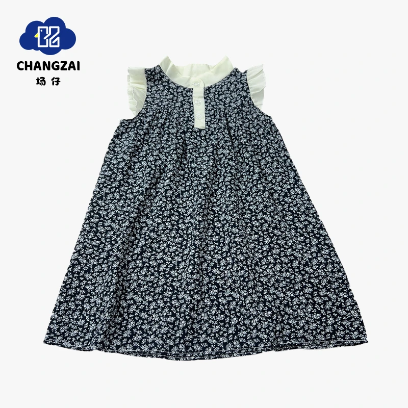 女童碎花连衣裙韩版洋气夏季2025新款高级感女宝宝薄款公主裙6522