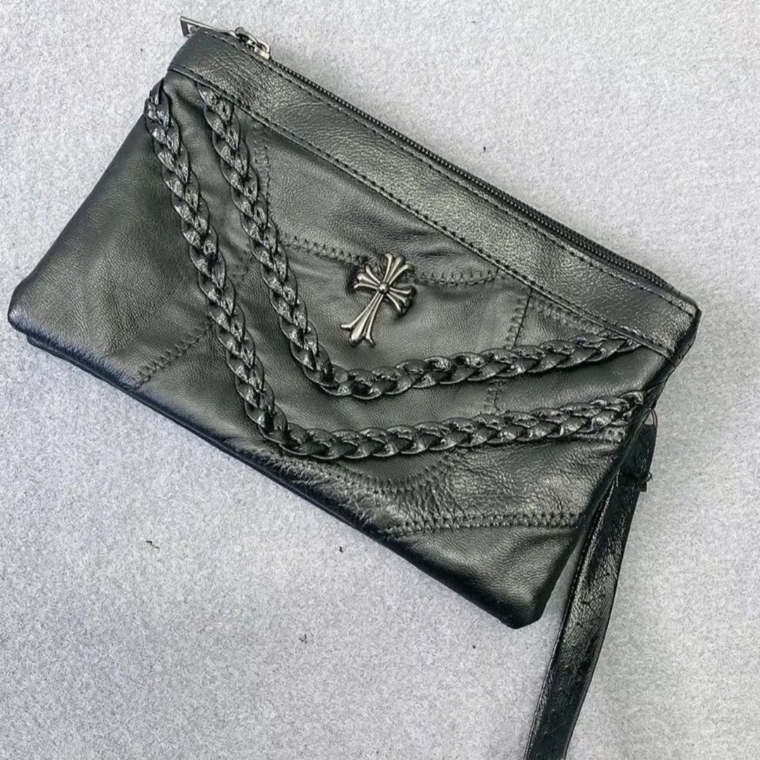 真皮羊皮女士时尚拼接羊皮小包单肩斜跨手提包潮流百搭网红包