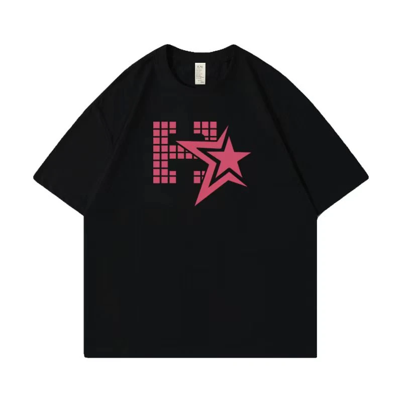 CM666日常印花青春活力T恤学生上衣圆领休闲美式嘻哈街头运动