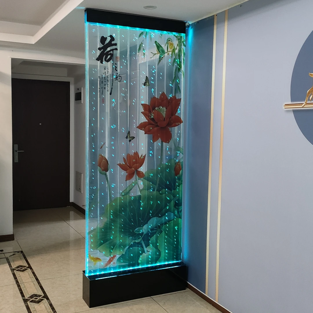 【低噪音 荷之韵  高清通透升级款】水幕墙流水屏风玄关艺术隔断