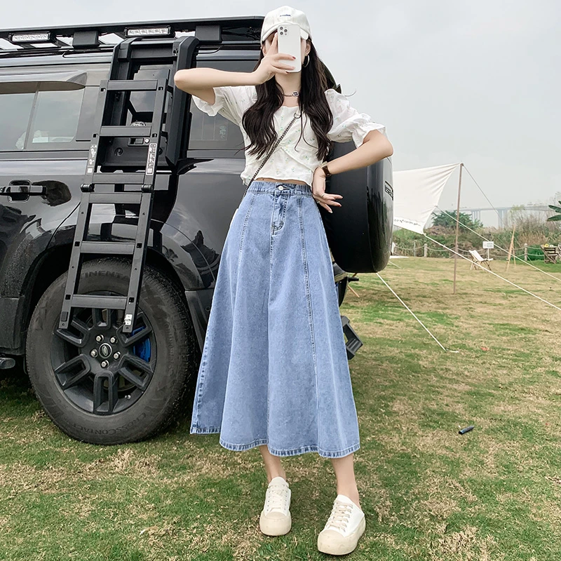 牛仔裙早春漂亮衣服宽松女长款包臀裙显瘦春夏半身裙新款百搭裙子