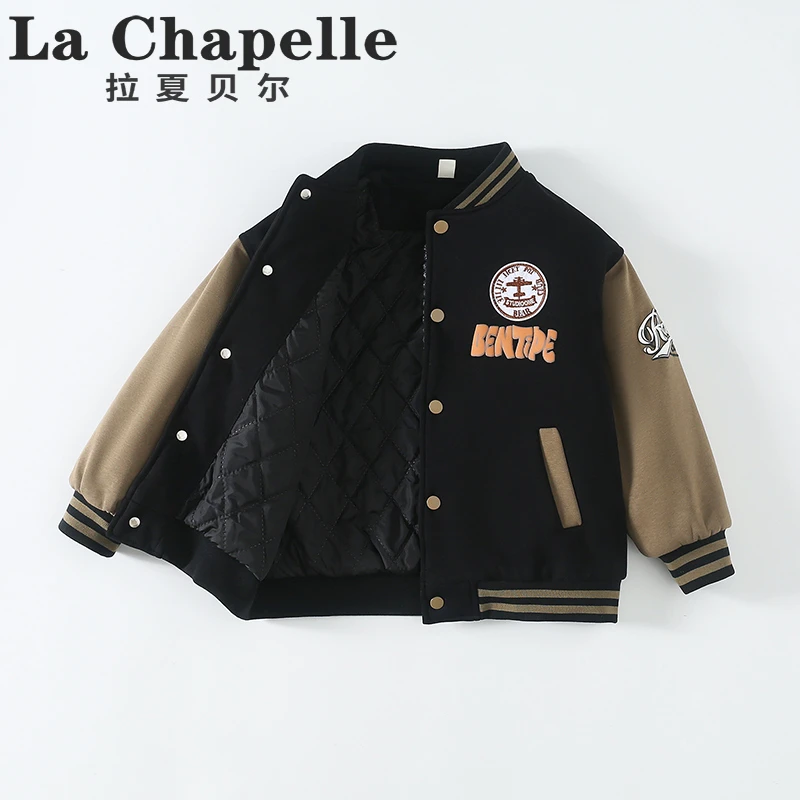 La Chapelle/拉夏贝尔中大童夹棉加厚棒球服时尚男童冬外套LD178