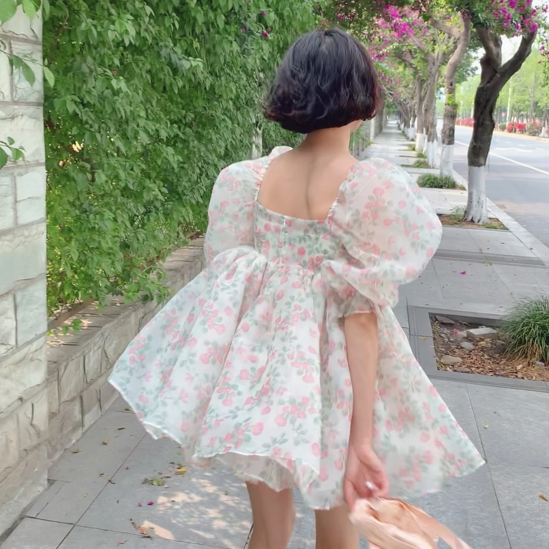 【夏日的小红花】蓬蓬连衣裙