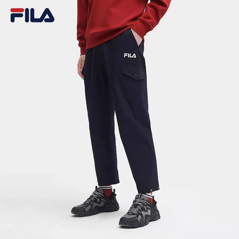 Fila/斐乐男装【多口袋工装风长裤】2023时尚休闲直裤子F11M349801F