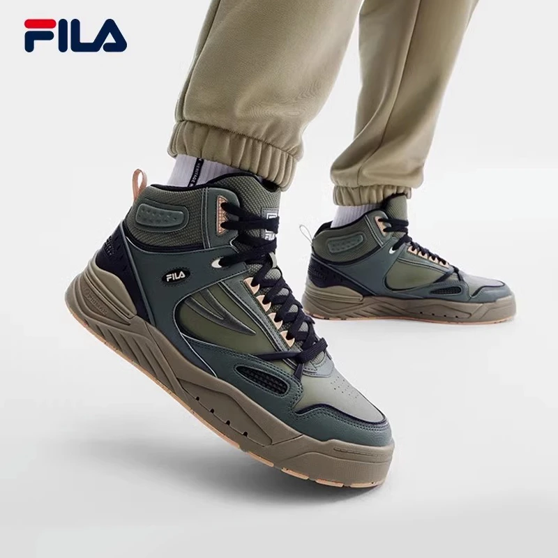 Fila/斐乐男女【中帮复古板鞋】23款冬季SLAMD摩登板鞋F12M341212F