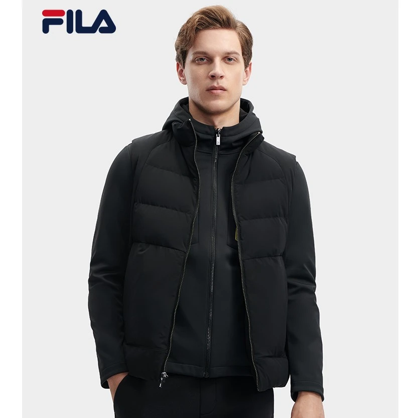 Fila/斐乐男士【高端商务羽绒马甲两件套】三合一冬外套F11M342912F