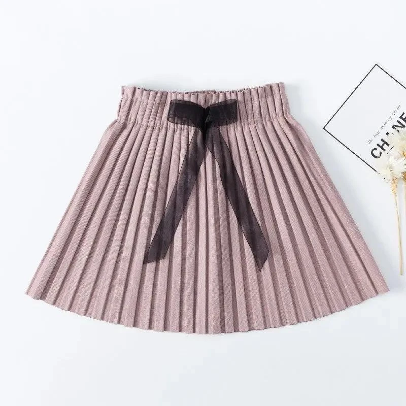女童半身裙儿童百褶裙短裙女秋冬装新款女大童洋气裙子童装潮宝宝
